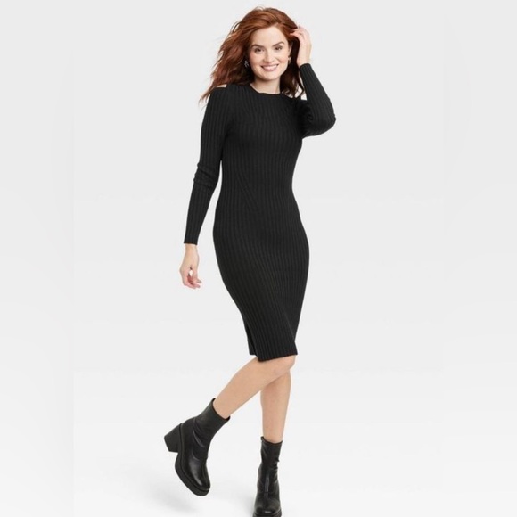 a new day Dresses & Skirts - NWT Women's Long Sleeve Sweater Dress - A New Day Black M